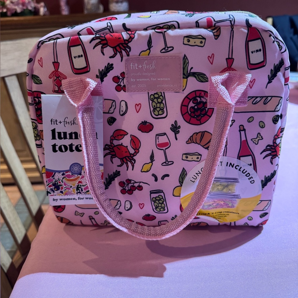 Fit + Fresh Pink Lunch Tote